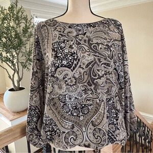 Paisley Print Women's Top By Coco Bianca Size Large